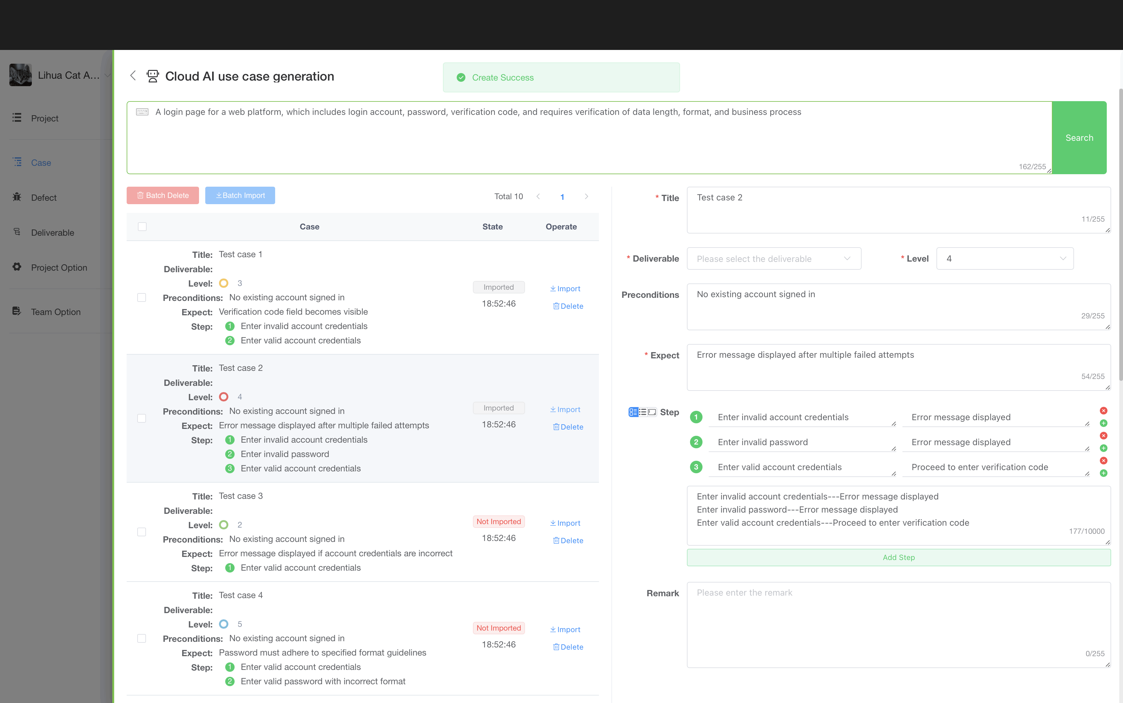 Import Use Cases Created By A Single AI